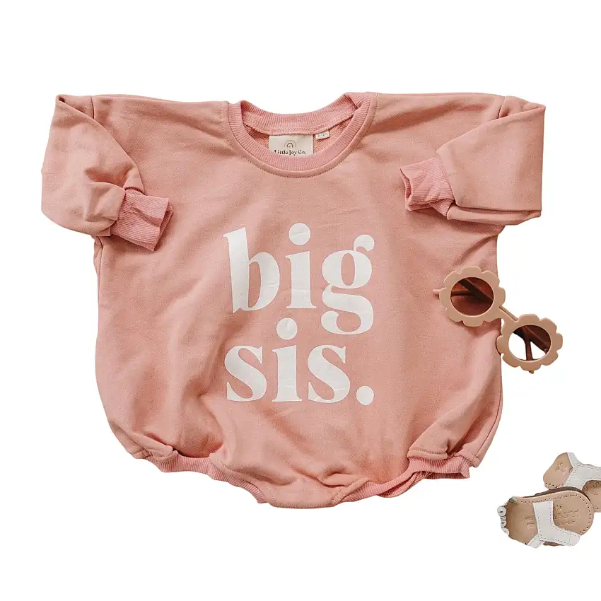 Big Sis Sweatshirt Romper - More Colors