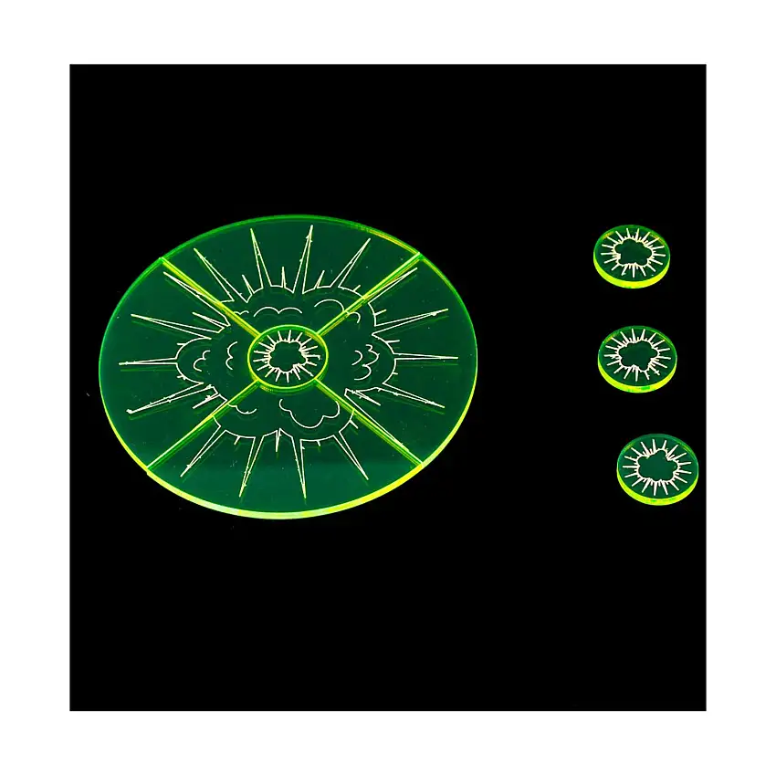 Smoke Template Set - Fluro Green