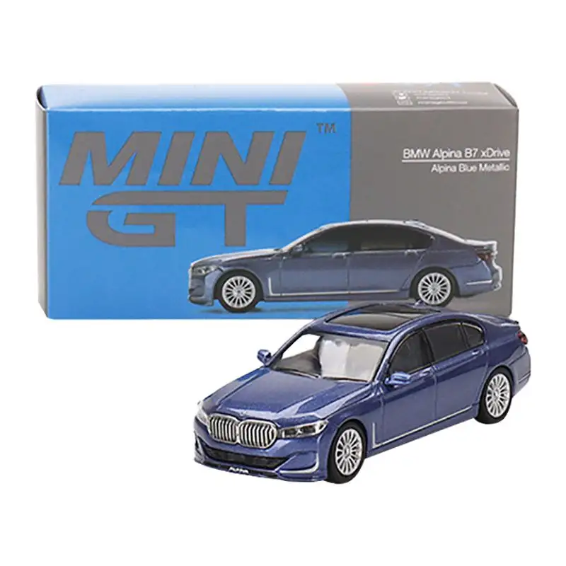 BMW Alpina B7 xDrive Alpina Blue Metallic with Sunroof Limited Edition to 2040 pieces Worldwide 1/64 Diecast Model Car by Mini GT