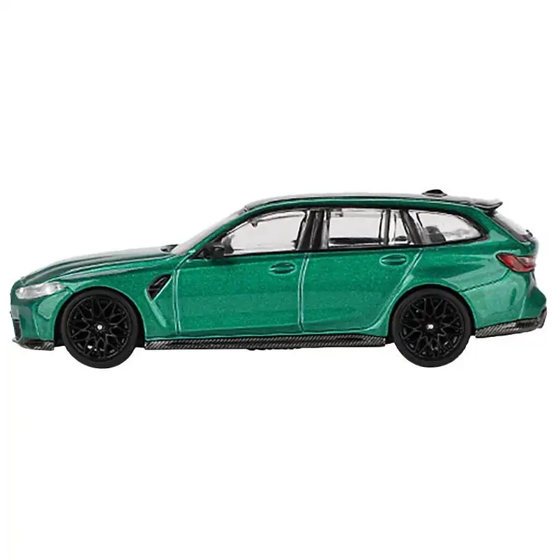 BMW M3 Competition Touring Isle of Man Green Metallic with Black Top Limited Edition to 3600 pieces Worldwide 1/64 Diecast Model Car by Mini GT