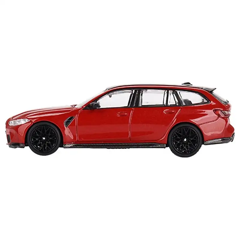 BMW M3 Competition Touring Toronto Red Metallic with Black Top Limited Edition to 3000 pieces Worldwide 1/64 Diecast Model Car by Mini GT