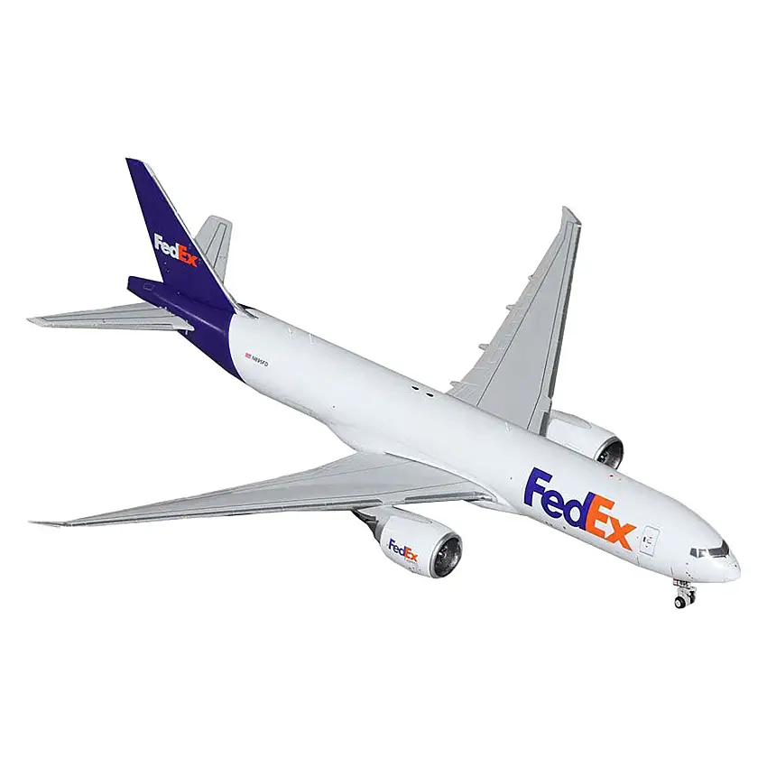 Boeing 777F Commercial Aircraft "FedEx (Federal Express)" (N895FD) White with Purple Tail 1/400 Diecast Model Airplane by GeminiJets