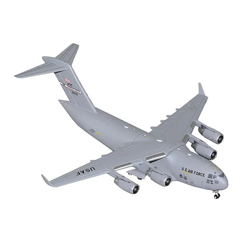 Boeing C-17 Globemaster III Transport Aircraft "Wright-Patterson Air Force Base - United States Air Force" (000-0178) Gray "Gemini Macs" Series 1/400 Diecast Model Airplane by GeminiJets