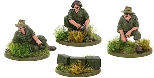 Bolt Action WWII Wargame Allies Australian Forward Observer Team (Pacific) Miniatures
