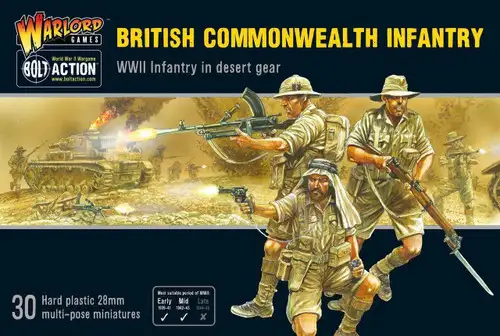 Bolt Action WWII Wargame Allies British Commonwealth Infantry Miniatures