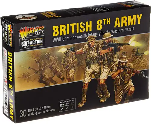 Bolt Action WWII Wargame Allies British 8th Army Miniatures