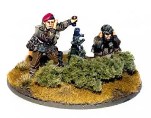 Bolt Action WWII Wargame Allies British Airborne Medium Mortar Team Miniatures