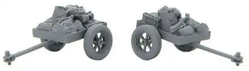 Bolt Action WWII Wargame Allies US Airborne Hand Carts Miniatures