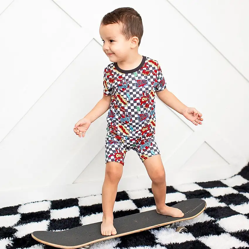 Boomin Checks Shorts Pjs