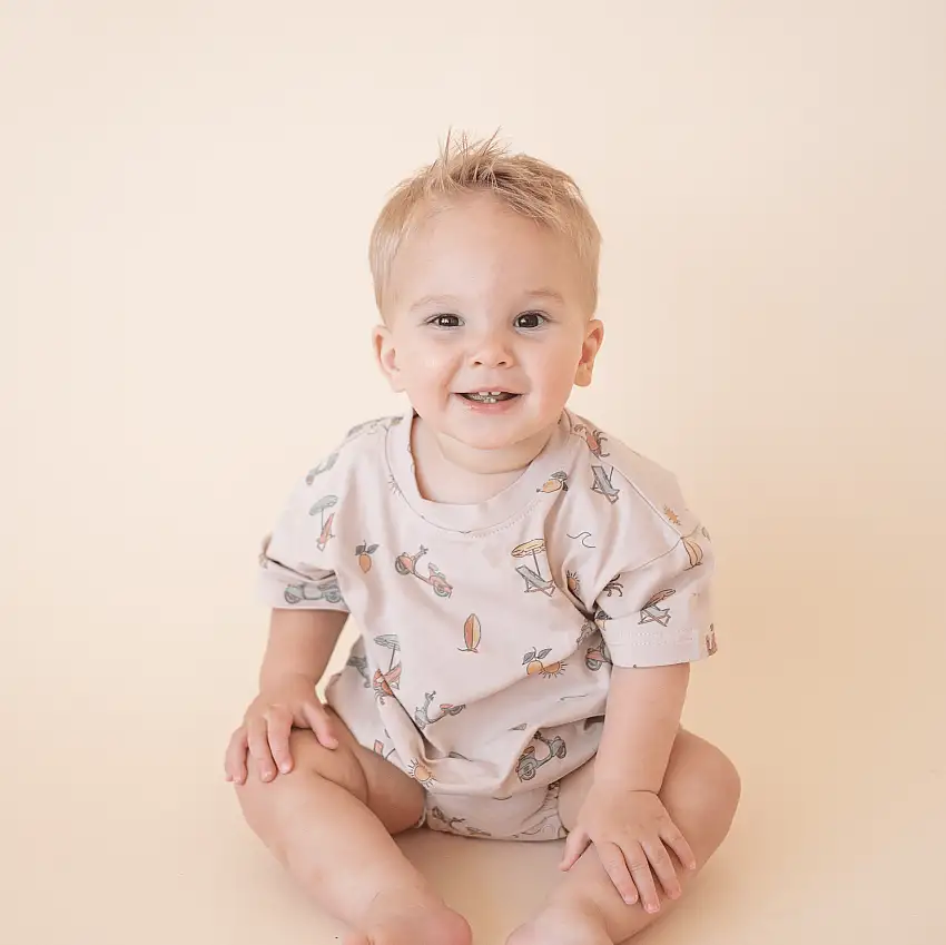 Organic Cotton Bubble Romper – Summer Vibes