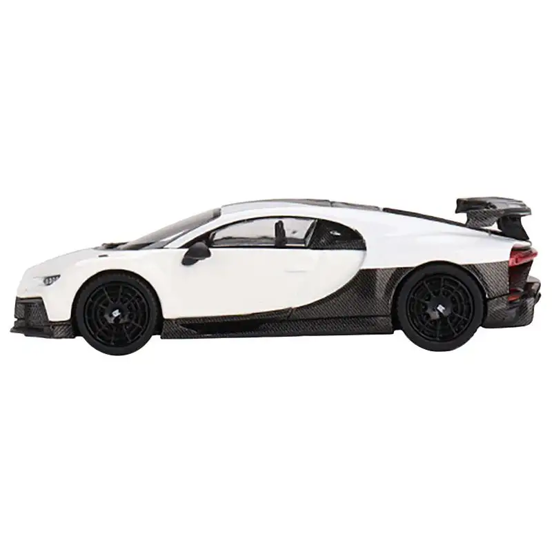 Bugatti Chiron Pur Sport White and Carbon Limited Edition to 3000 pieces Worldwide 1/64 Diecast Model Car by Mini GT