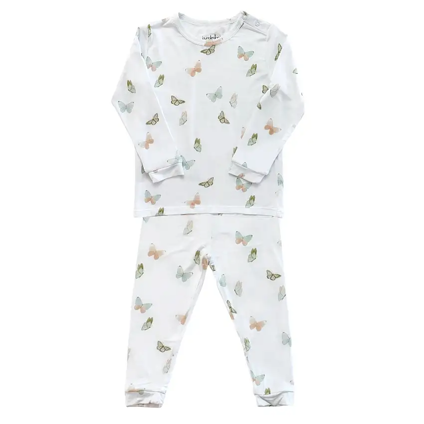 Toddler Pajama Set In Butterflies