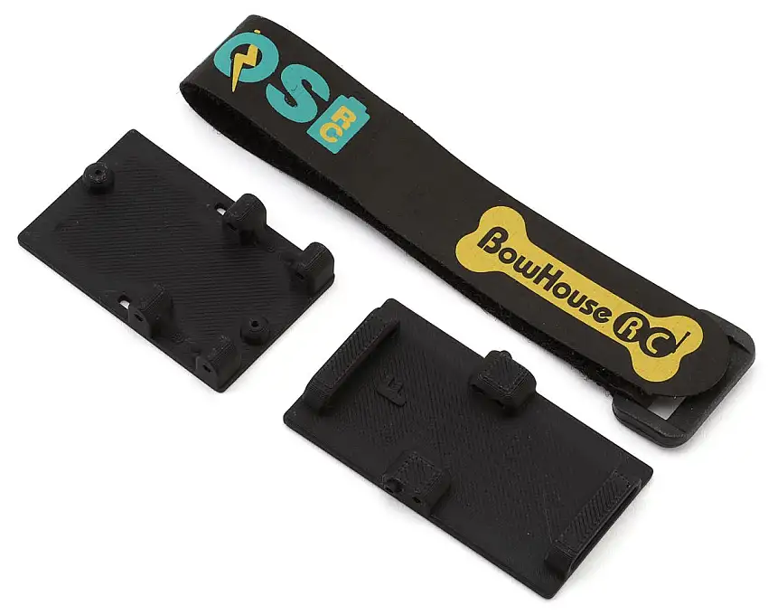 BowHouse RC Losi Mini LMT Low CG Battery & Electronics Tray Set V3 (Black)