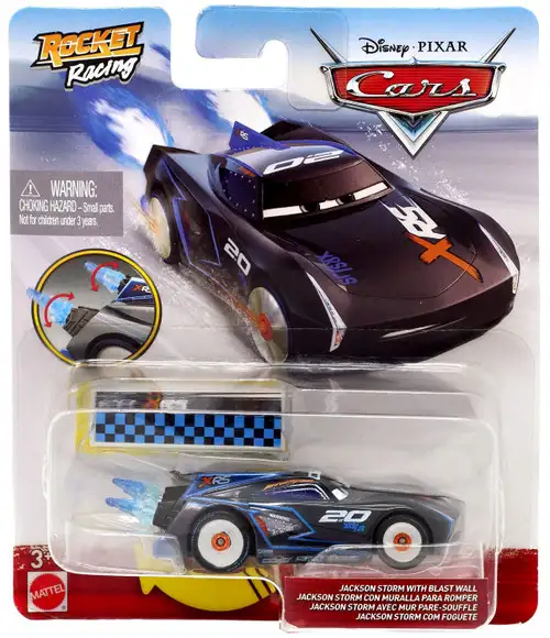 Disney / Pixar Cars Cars 3 Rocket Racing Jackson Storm with Blast Wall Diecast Car