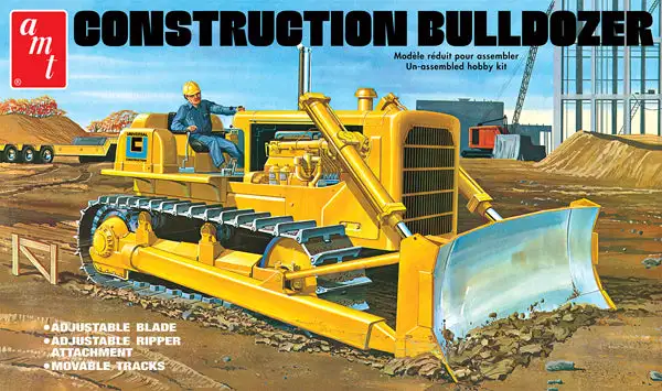 AMT 1086 1/25 Construction Bulldozer Plastic Model Kit