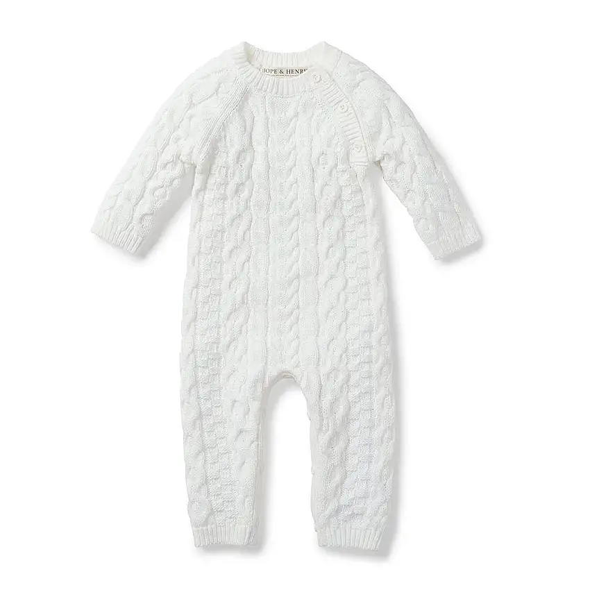 Organic Cable Knit Sweater Romper