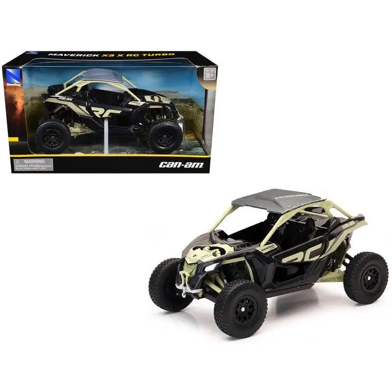 Can-Am Maverick X3 XRC Turbo ATV Tan and Black with Silver Top cast 1/18 Diecast Model by New Ray