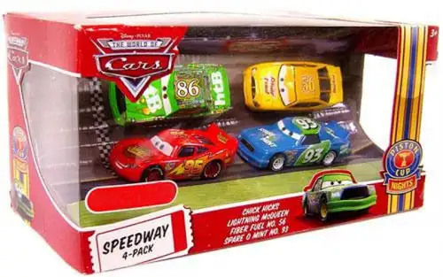 Disney / Pixar Cars The World of Cars Multi-Packs Speedway 4-Pack Exclusive Diecast Car Set [Set #2, Damaged Package]