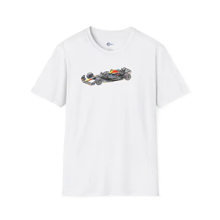 Cartoon Art Red Bull Racing RB19 #11 Sergio Perez "Oracle" 2nd Place F1 Formula One "Italian GP" (2023) - Unisex T-Shirt