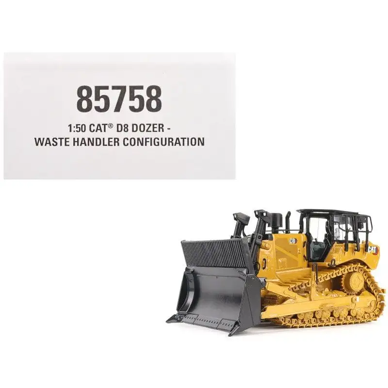 CAT Caterpillar D8 Track-Type Dozer (Waste Handler Configuration) Yellow "High Line" Series 1/50 Diecast Model by Diecast Masters