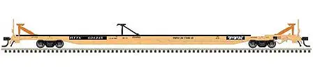 Atlas 50004446 N Scale ACF 89' 4" Intermodal Flatcar - Ready to Run - Master(R) -- TTX RTTX 604410 (yellow, black)
