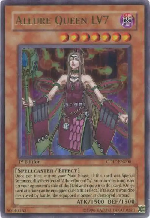 YuGiOh GX Trading Card Game Cyberdark Impact Ultra Rare Allure Queen LV7 CDIP-EN008