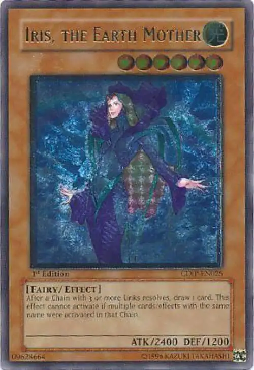 YuGiOh GX Trading Card Game Cyberdark Impact Ultimate Rare Iris, the Earth Mother CDIP-EN025