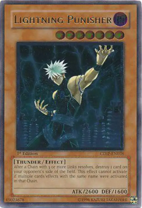 YuGiOh GX Trading Card Game Cyberdark Impact Ultimate Rare Lightning Punisher CDIP-EN026