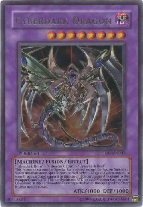 YuGiOh GX Trading Card Game Cyberdark Impact Ultra Rare Cyberdark Dragon CDIP-EN035