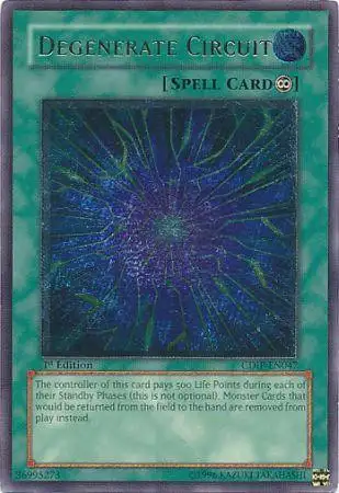 YuGiOh GX Trading Card Game Cyberdark Impact Ultimate Rare Degenerate Circuit CDIP-EN047