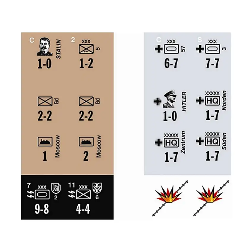 Russian Campaign, The - Variant & Replacement Counters