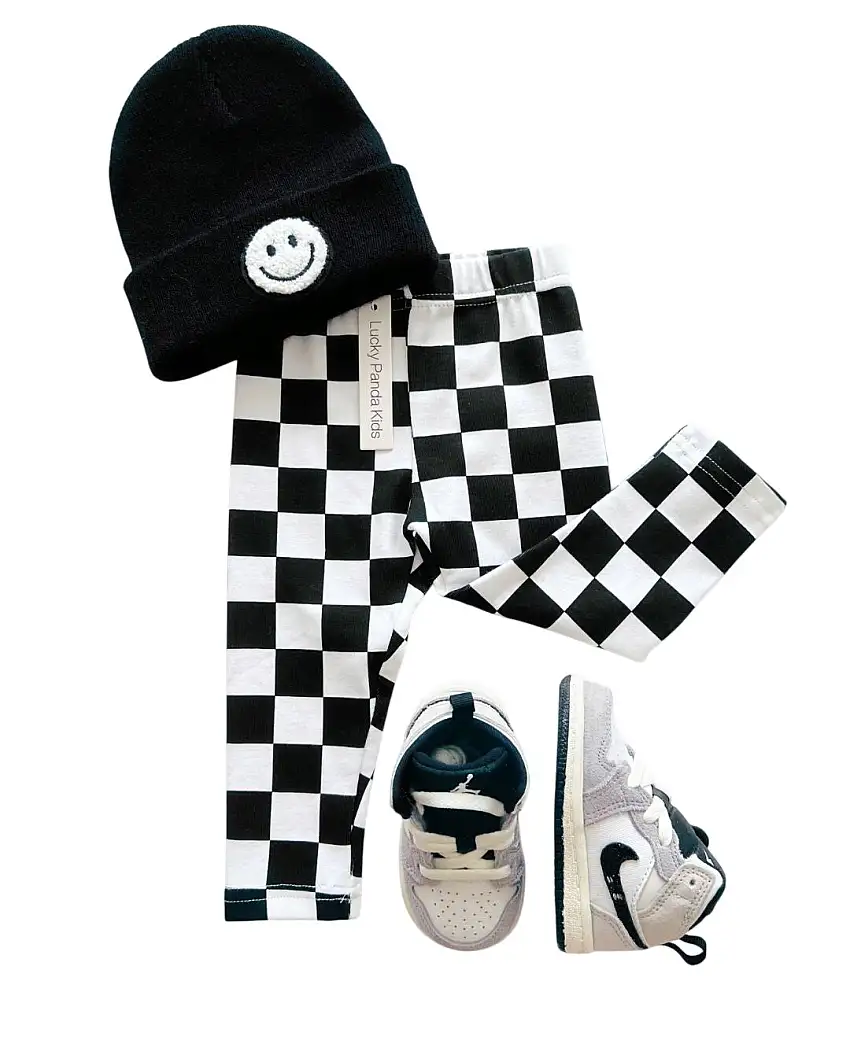 Checkered Leggings | Black