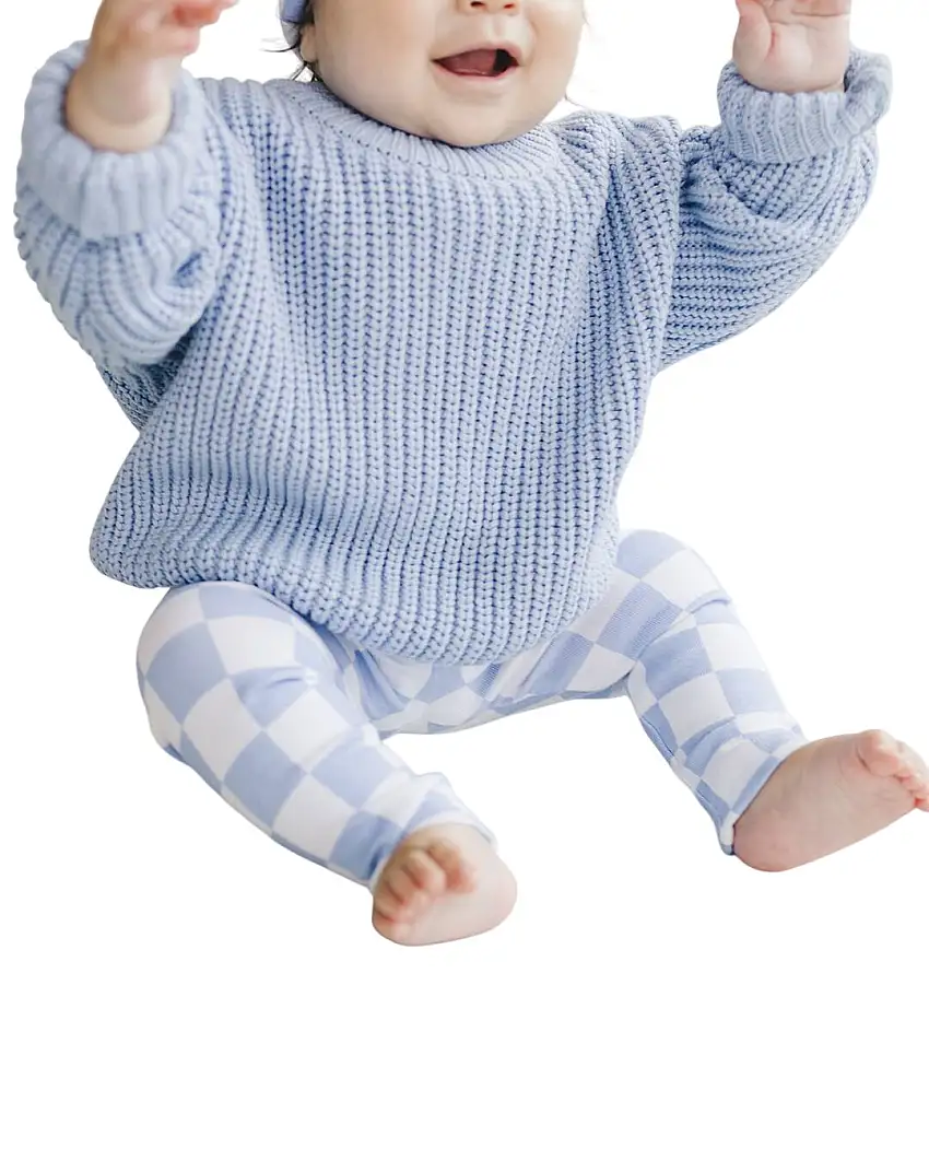 Checkered Leggings | Blue