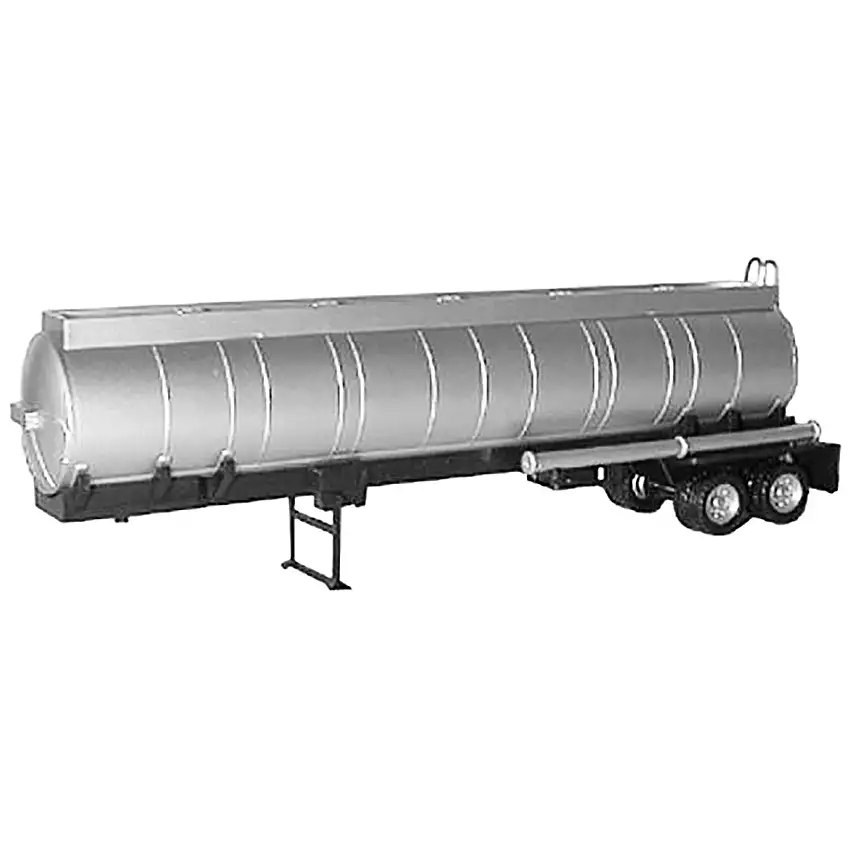 Chemical Tanker Trailer Silver 1/87 (HO) Plastic Model by Promotex