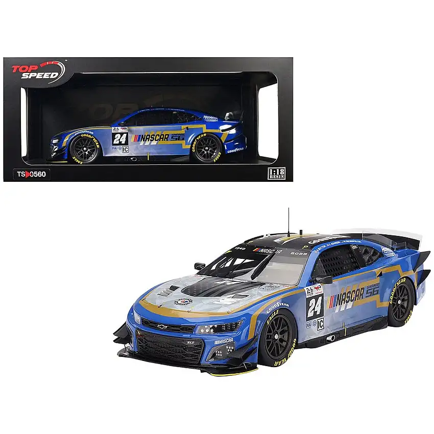 Chevrolet Camaro ZL1 #24 Jenson Button - Jimmie Johnson - Mike Rockenfeller "Hendrick Motorsports - NASCAR Next Gen Garage 56" Innovative "24 Hours of Le Mans" (2023) 1/18 Model Car by Top Speed $160.64