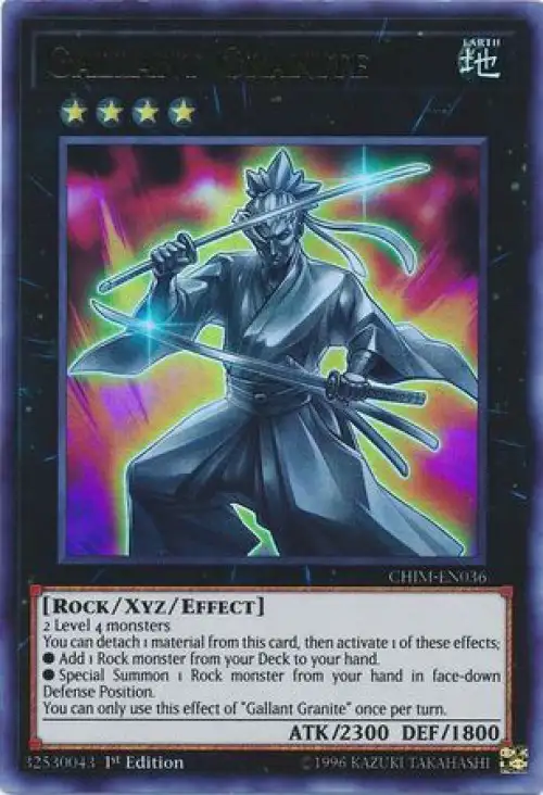 YuGiOh Trading Card Game Chaos Impact Ultra Rare Gallant Granite CHIM-EN036