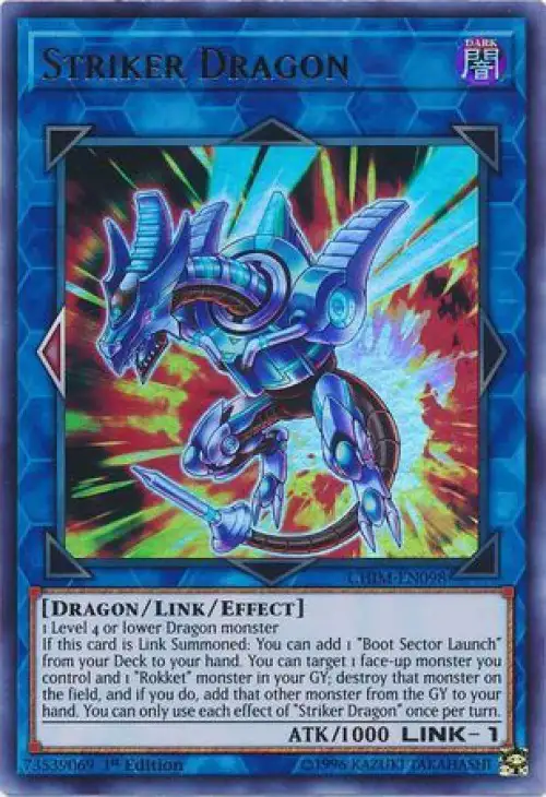 YuGiOh Trading Card Game Chaos Impact Ultra Rare Striker Dragon CHIM-EN098