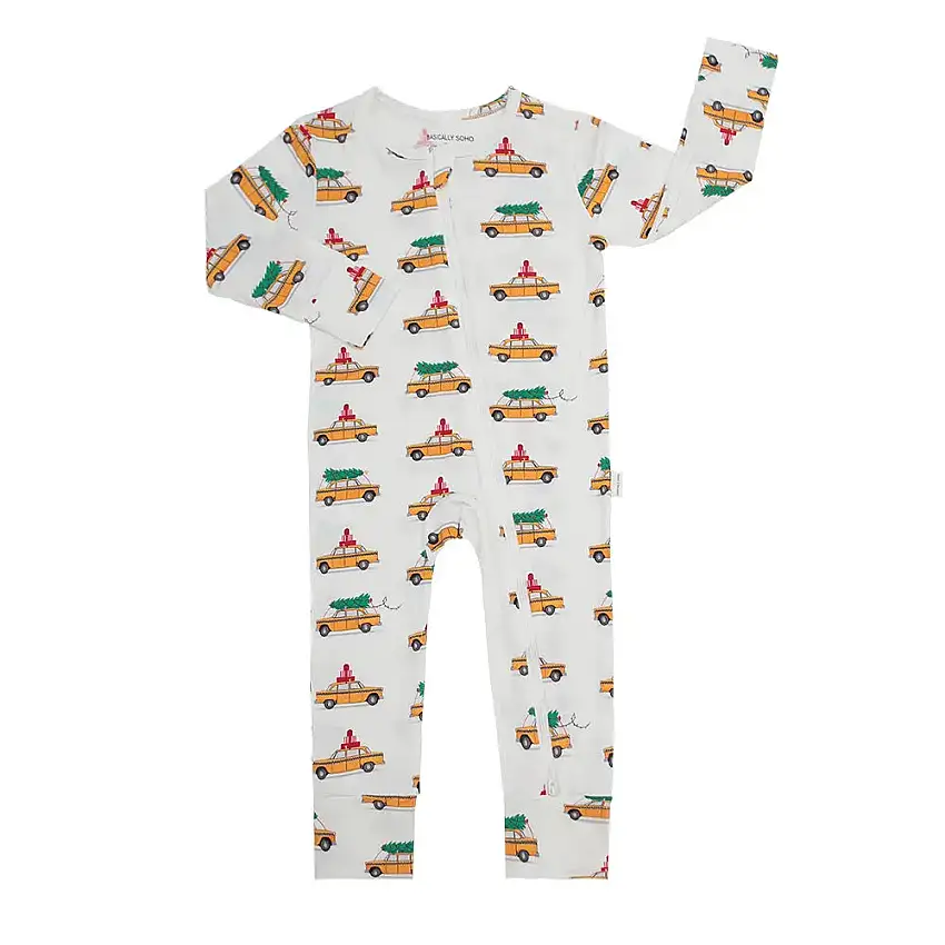 Christmas In New York Zippered Romper