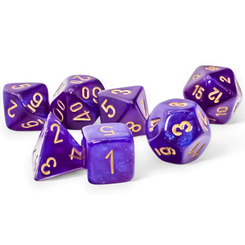 Mega-Hedrals Set: Borealis Luminary - Royal Purple/Gold (7)