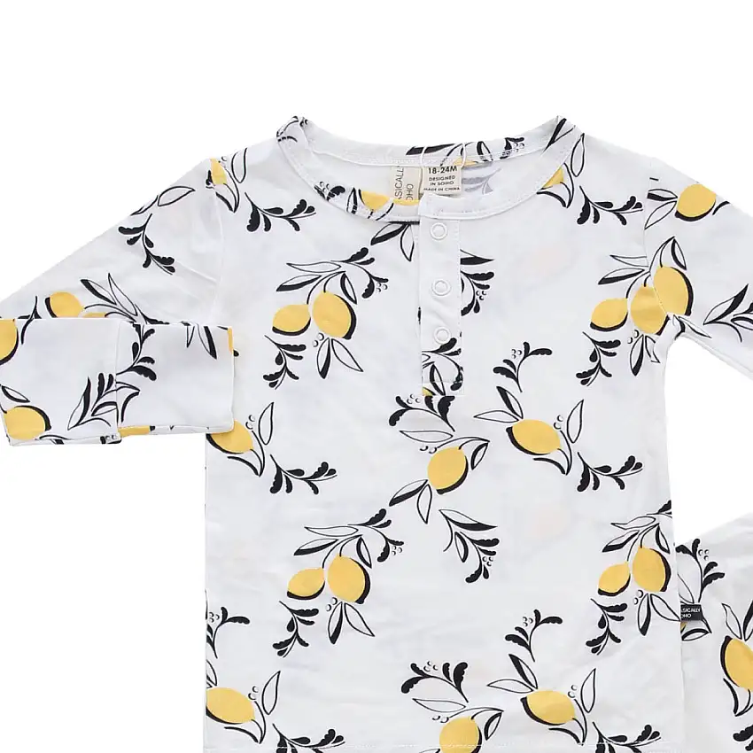 Amalfi Coast Lemon White Two-piece Set