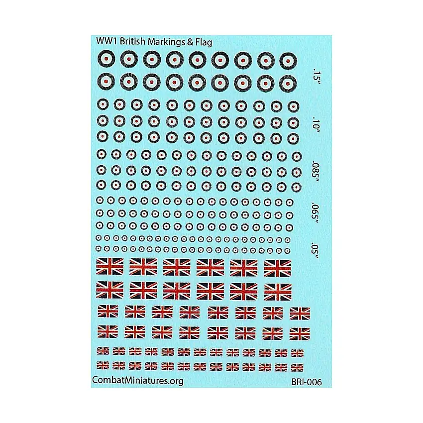 WW1 British Markings & Flag (1:300-1/600)