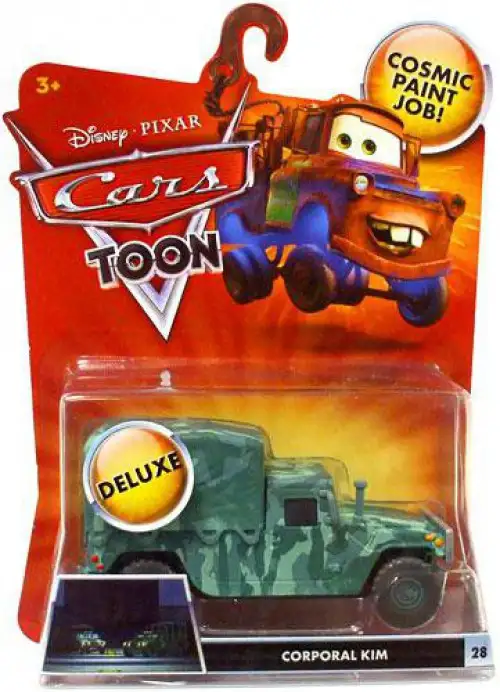 Disney / Pixar Cars Cars Toon Deluxe Oversized Corporal Kim Diecast Car [Damaged Package]