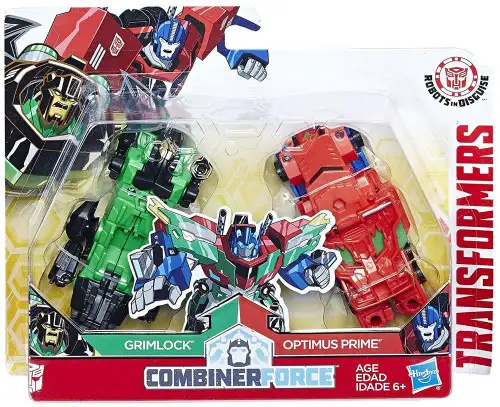 Transformers Robots in Disguise Grimlock & Optimus Prime Action Figure [Crash Combiner, Damaged Package]