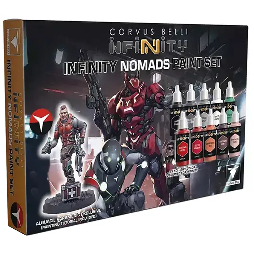 Infinity: Nomads - Paint Set with Alguacil Paramedic Exclusive Miniature (New Arrival)
