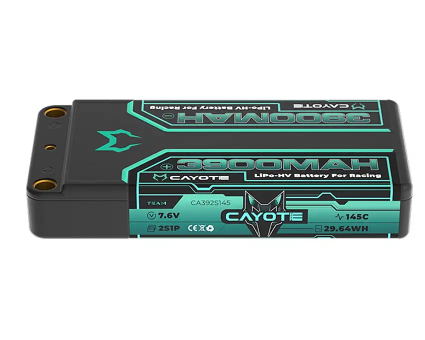Cayote 2S 145C LCG Shorty LiHV Battery (7.6V/3900mAh) w/5mm Bullets