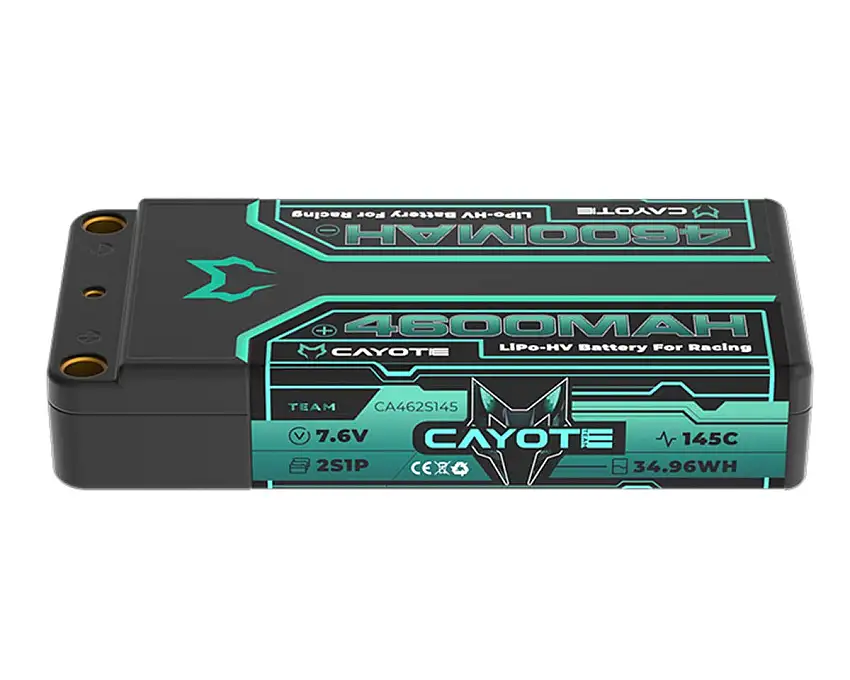 Cayote 2S 145C LCG Shorty LiHV Battery (7.6V/4600mAh) w/5mm Bullets