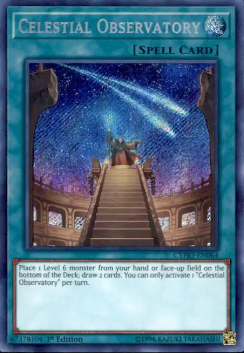 YuGiOh Cybernetic Horizon Secret Rare Celestial Observatory CYHO-EN064