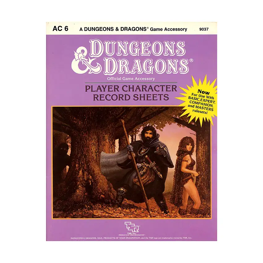 Player Character Record Sheets (AC6) (4th Printing)