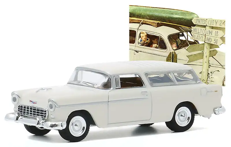 Greenlight 54040-B 1/64 Scale 1955 Chevrolet Nomad Norman Rockwell Series 3 Authentic