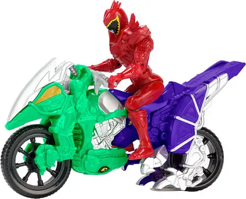 Power Rangers Dino Super Charge Zord Builder Dino Cycle & T-Rex Super Charge Red Ranger Action Figure Vehicle Set [Damaged Package]